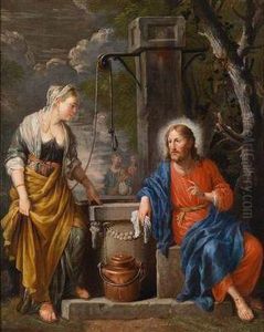 Christus Und Die Samariterin Am Brunnen