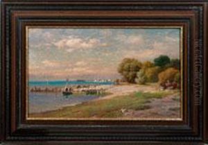 Sommerabend Am Bodenseeufer by Paul Heitinger