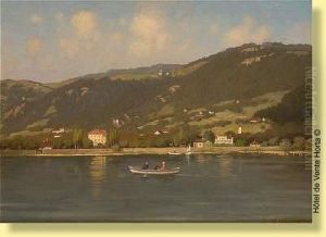 Promenade En Barque Dans Un Paysage by Paul Heitinger