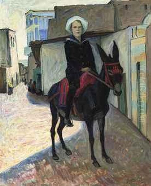Young Boy On A Donkey - view 1
