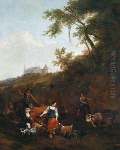 Pastori Ritornano Dal Castello Di Bentheim by Carl Ehrenfried Held