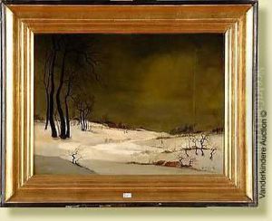 Paysage Enneige by Gustave Helinck