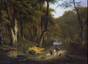 Interior Of A Forest by Pierre Jean Hellemans