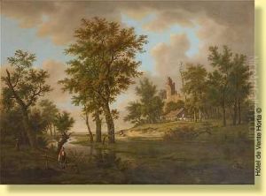 Bords De Riviere Animes Sur Fond De by Pierre Jean Hellemans