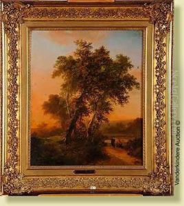 Paysage Anime Au Crepuscule by Pierre Jean Hellemans
