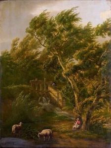 Paysage Au Cours D'eau by Pierre Jean Hellemans