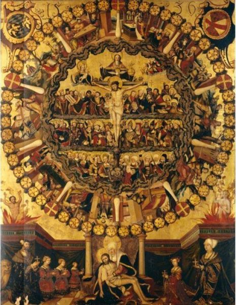 A 'rosenkranztafel' With Donors Duke Wilhelm Iv Of Bavaria And His Wife Maria Jacobaa Von Baden, And Their Children - view 1