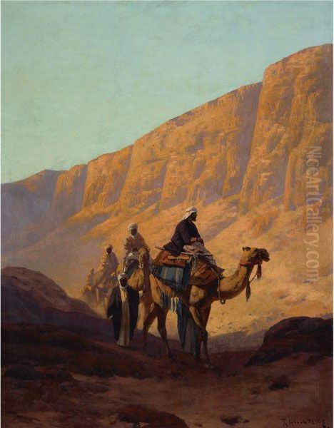Caravan Passing Through A Wadi - view 1