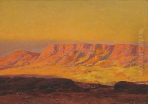 Afternoonlight On The Rock Face by Rudolf Hellgrewe