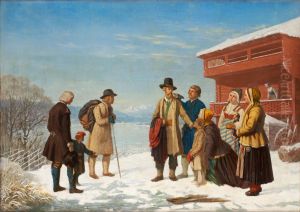Gustav Vasa Vid Ornasstugan by Carl-Gustaf Hellqvist