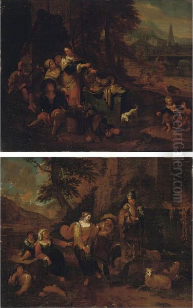 A Classical Wooded River Landscape - view 1