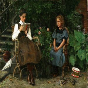 Two Girls In A Garden
