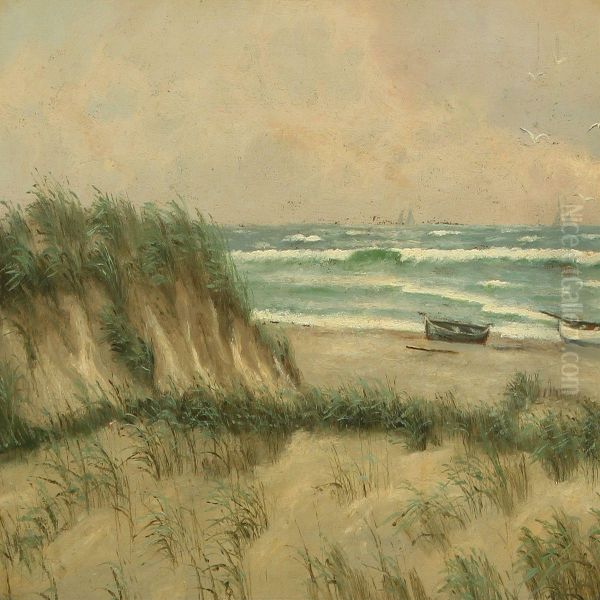 Seashore With Dinghies On The Beach - view 1