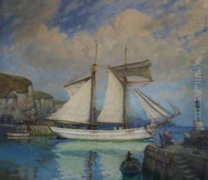 Whither Away Signed And Inscribed With Title Upon An Rba Exhibition Label On The Stretcher by Augustus Morton Hely-Smith