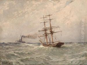 A Pair Of Seascapes by Augustus Morton Hely-Smith