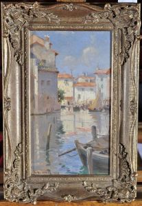 Martiques Harbour,
South Of France by Arthur Henry Howard Heming