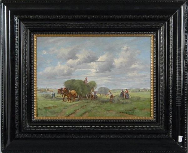 Heuernte Vor Dem Dorf - view 1