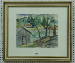 Akvarell 24x30, Sign 1943