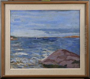 Kustlandskap, Signerad Och Daterad Hempel 1943 by Sven Hempel