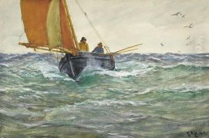 A Mackerel Boat - The Run Home by Charles Napier Hemy