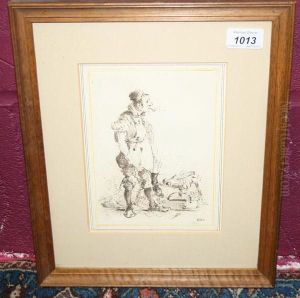Study Of A Cobbler With His Bag And Tools by Charles Cooper Henderson