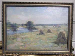 Harvesters Beside A River