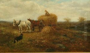 A Haymaking Scene On The North Yorkshire Moors by William Henderson