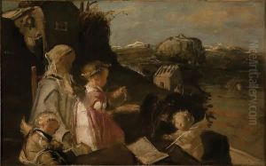 The Virgin With Adoring Angels by Adolf Hengeler