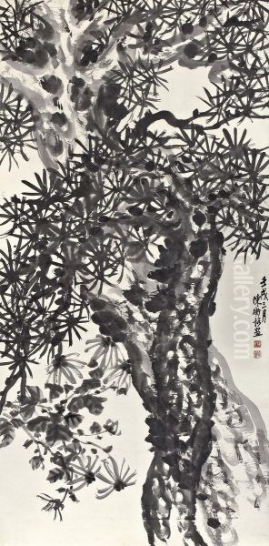 Pine And Chrysanthemum - view 1