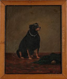 Portrait Of Charley, A Manchester Terrier by Henry W. Henley