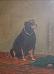 Portrait Of Charley, A Manchester Terrier by Henry W. Henley