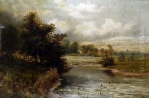 On The Trent, Near Stafford by Henry W. Henley