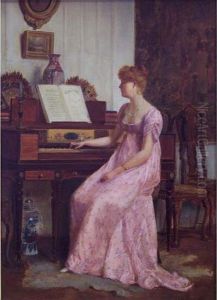 Scene D Interieur by Lionel Charles Henley