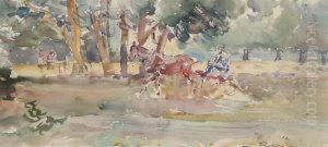 Pony Trap, Hyde Park by Thomas Barclay Hennell