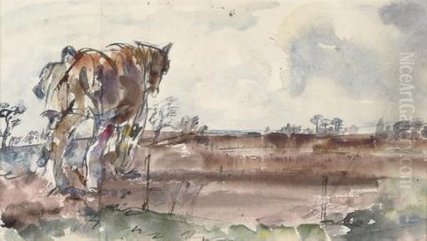 A Man Leading A Horse - view 1