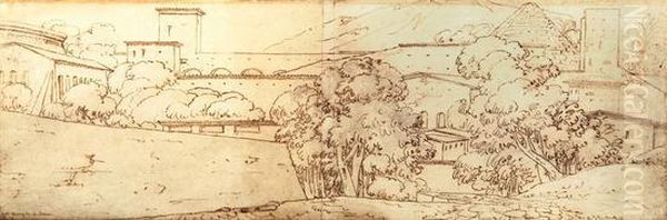 View Of Rome With The Pyramid Tombof Caius Cestius - view 1