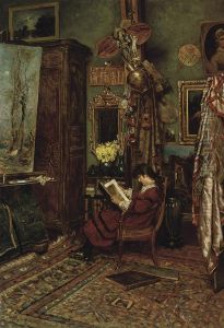The Artist's Studio by William John Hennessy