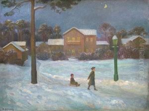 Winter Evening by Otto Hennig