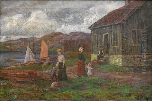Sommerdag Ved Kysten 1909 by Otto Hennig