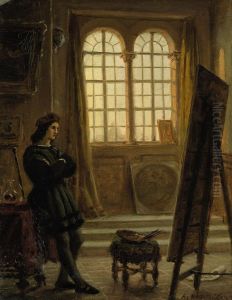 Raphael In Seinem Atelier In Florenz by Adolf Henning