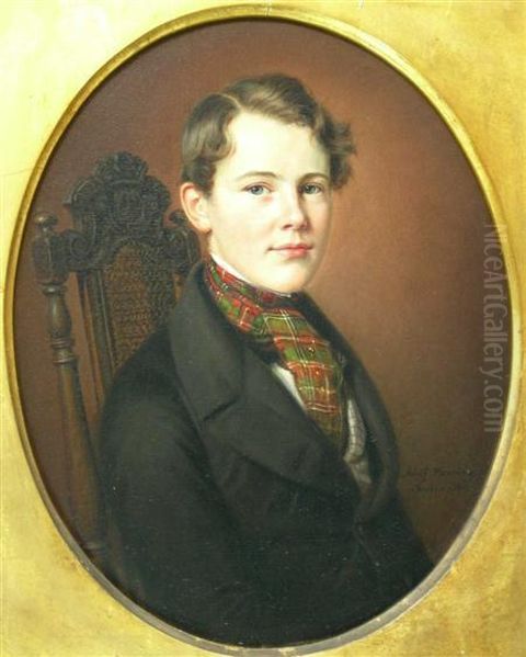 Portrait Of A Boy With A Tartan Cravat - view 1