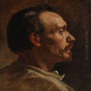Profile Portrait Of A Man by Frants Peter Didrik Henningsen