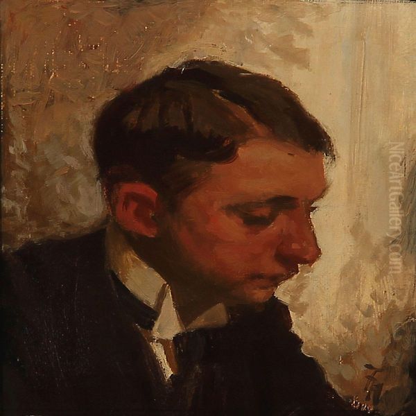 Youth Portrait Of The Danish Painter Hans Henningsen - view 1