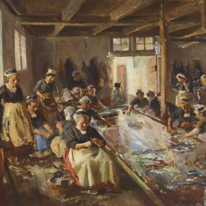 Interior Withwomen Cleaning Fish
