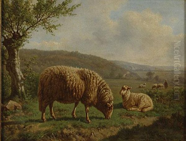 Schapen En Herder In Een Landschap. - view 1