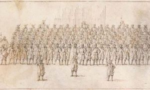 Une Compagnie De Soldats, A La Revue by Israel Henriet