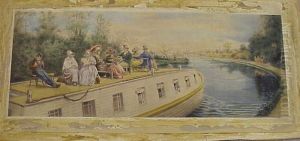 Boating Down Canal by Edward Lamson Henry