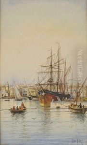 Voilier Au Port De Nice by Emile Henry