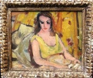 Portrait Of A Lady In A Yellow Dress by Grace Henry