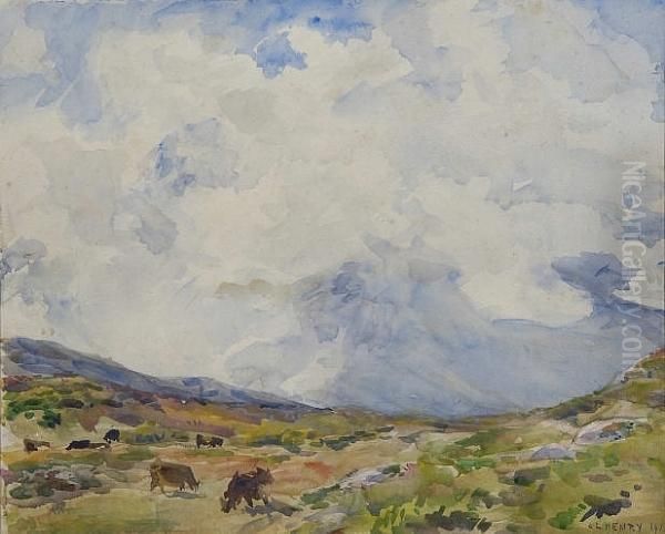 Cattle Under Blustery Skies - view 1